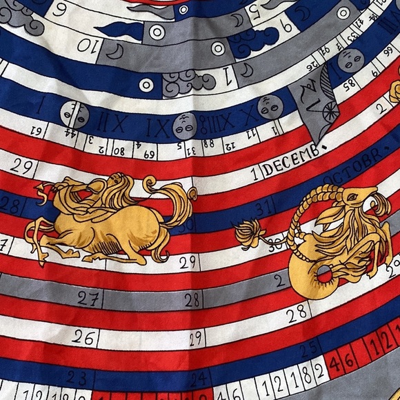 Vintage SILK SCARF 🧣 the 12 horoscopes The Sun I. MAGNIN & Co 28” by 29” - Picture 10 of 16